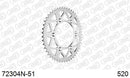 KTM 250 EXC 2022-2023 - AFAM Rear Sprocket, 520 (OE Pitch), Alu - 51T, 116 links reqd - 72304N-51 - P3 Tuning