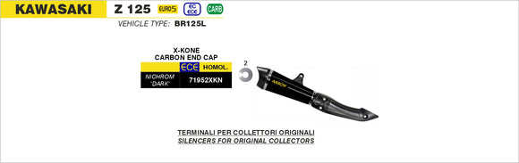 Kawasaki Z 125 X-Kone "Dark" silencer