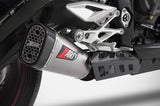 TRIUMPH STREET TRIPLE 765 (17-19) ZARD STAINLESS STEEL SHORT SLIP-ON TITANIUM SLEEVE CARBON HEATSHIELD