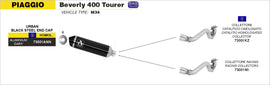 Piaggio BEVERLY 400 TOURER Urban  aluminium "Dark" silencer with "Dark" end cap - 0