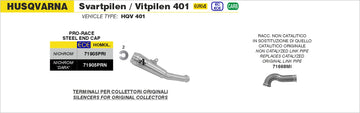 Husqvarna Svartpilen / Vitpilen 401 GP2 "Dark" silencers kit - 0