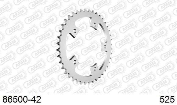Triumph Thruxton 900 2005-2006 - AFAM Rear Sprocket, 525 (OE Pitch), Steel - 42T, 106 links reqd - 86500-42 - P3 Tuning