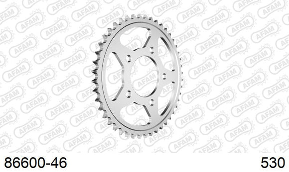 Triumph Trophy 900 1994-2001 - AFAM Rear Sprocket, 530 (OE Pitch), Steel - 46T, 112 links reqd - 86600-46 - P3 Tuning