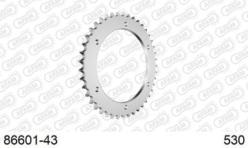Triumph Daytona 955i 1999-2000 - AFAM Rear Sprocket, 530 (OE Pitch), Steel - 43T, 108 links reqd - 86601-43 - P3 Tuning