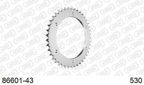 Triumph Speed Triple [R] 1050 2015-2020 - AFAM Rear Sprocket, 530 (OE Pitch), Steel - 43T, 108 links reqd - 86601-43 - P3 Tuning