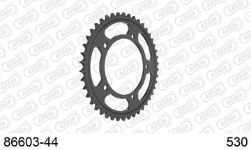 Suzuki GSF1250 Bandit / GT 2007-2010 - AFAM Rear Sprocket, 530 (OE Pitch), Steel - 44T, 120 links reqd - 86603-44 - P3 Tuning