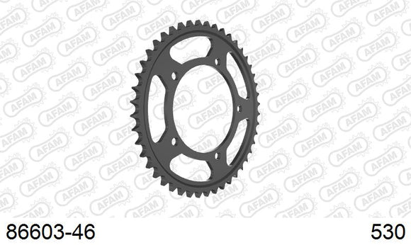 Suzuki GSX1300R Hayabusa 2008-2017 - AFAM Rear Sprocket, 530 (OE Pitch), Steel - 46T, 116 links reqd - 86603-46 - P3 Tuning