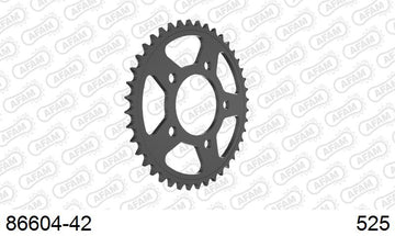 Triumph Bonneville / T100 865cc (800cc) 2007-2008 - AFAM Rear Sprocket, 525 (OE Pitch), Steel - 42T (orig size) - 86604-42 - P3 Tuning