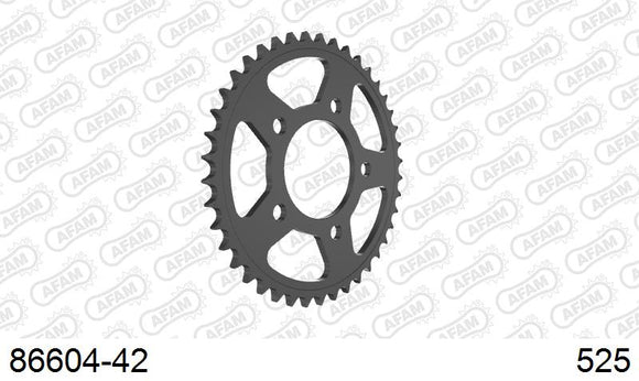 Triumph Speedmaster (800cc) 2007-2014 - AFAM Rear Sprocket, 525 (OE Pitch), Steel - 42T (orig size) - 86604-42 - P3 Tuning