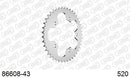 Triumph Scrambler (900cc) 2016-2017 - AFAM Rear Sprocket, 520 (OE Pitch), Steel - 43T (orig size) - 86608-43 - P3 Tuning