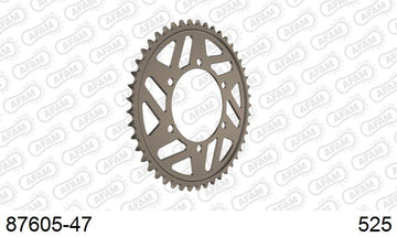 Triumph Street Triple 675 R/RX 2015-2016 - AFAM Rear Sprocket, 525 (OE Pitch), Alu - 47T (orig size), fits RX - 87605-47 - P3 Tuning
