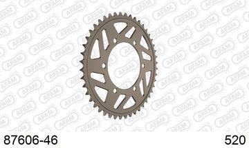 Triumph Daytona 675 R 2013-2017 - AFAM Rear Sprocket, 520 conversion, Alu - 46T, 114 links reqd - 87606-46 - P3 Tuning