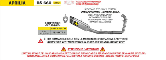 Aprilia RS 660 COMPETITION "Sport-Bike" full system
