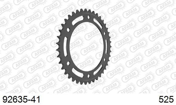 BMW F800GS 2011-2011 - AFAM Rear Sprocket, 525 (OE Pitch), Steel - 41T, 116 links reqd, fits 30 Years,K72 0219/0229 - 92635-41 - P3 Tuning