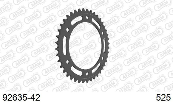 BMW F700GS 2017-2018 - AFAM Rear Sprocket, 525 (OE Pitch), Steel - 42T (orig size) - 92635-42 - P3 Tuning
