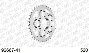 MV Agusta F-4 750 [F4] 1999-1999 - AFAM Rear Sprocket, 520 (OE Pitch), Steel - 41T (orig size), fits Oro,S - 92667-41 - P3 Tuning