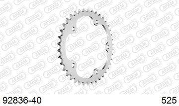 MV Agusta Superveloce 2020-2020 - AFAM Rear Sprocket, 525 (OE Pitch), Steel - 40T, 116 links reqd - 92836-40 - P3 Tuning