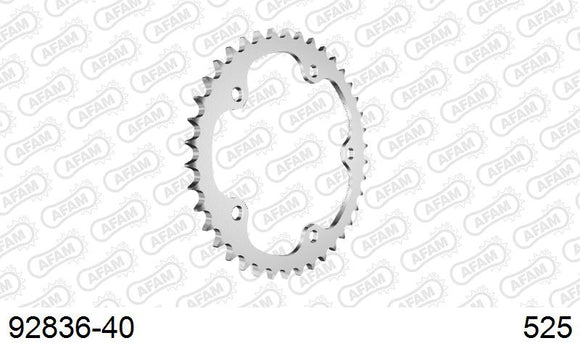 MV Agusta 989R Brutale (980cc) 2008-2009 - AFAM Rear Sprocket, 525 (OE Pitch), Steel - 40T, 110 links reqd, fits R - 92836-40 - P3 Tuning