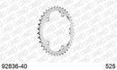MV Agusta F-4 1000 [F4] 2011-2012 - AFAM Rear Sprocket, 525 (OE Pitch), Steel - 40T, 110 links reqd, fits R,S - 92836-40 - P3 Tuning