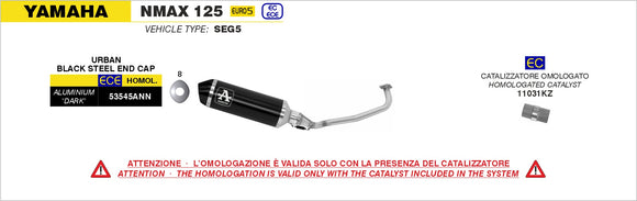 Yamaha NMAX 125 Catalytic converter kit