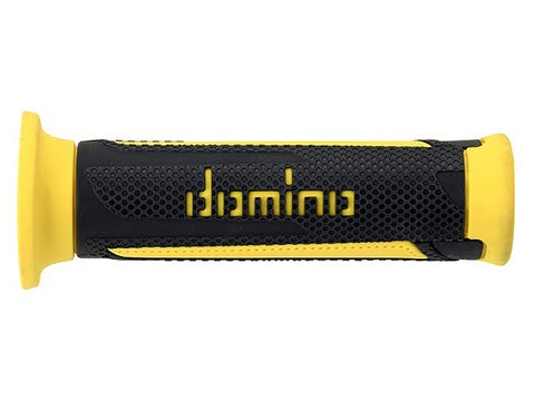 Domino Road & Race Anthracite & Yellow A350 Grips to fit Road Bikes