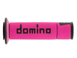 Domino Road & Race Fuchsia & Black A450 Grips to fit Road Bikes - 0