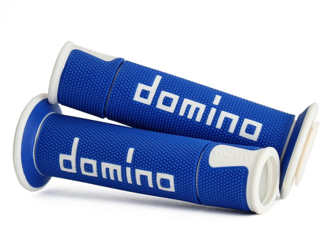 Domino Road & Race Blue & White A450 Grips to fit Road Bikes open