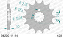KTM 85 SX 2004-2017 - AFAM MX Racing Chain & Self CleaningAlu Sprocket Kit, 428 (OE Pitch) - AB06308801 - P3 Tuning