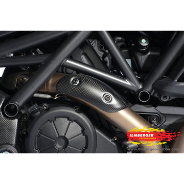 DUCATI Diavel 1200 (2011-2019) Ilmberger Carbon Exhaust Protection Manifold - (Matt Finish)