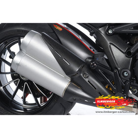 DUCATI Diavel 1200 (2011-2019) Ilmberger Carbon Side Exhaust Protector - (Matt Finish)
