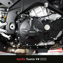 GB Racing Aprilia RSV4 2010-2020; RSV4 RF 2015-2016; RSV4 RR 2015-2021; TUONO V4R 2011-2020; RSV4 2021-2024; TUONO V4 2021-2024; RSV4 2025-2026; TUONO V4 2025-2026 Stock Secondary Engine Cover - Clutch/Gearbox