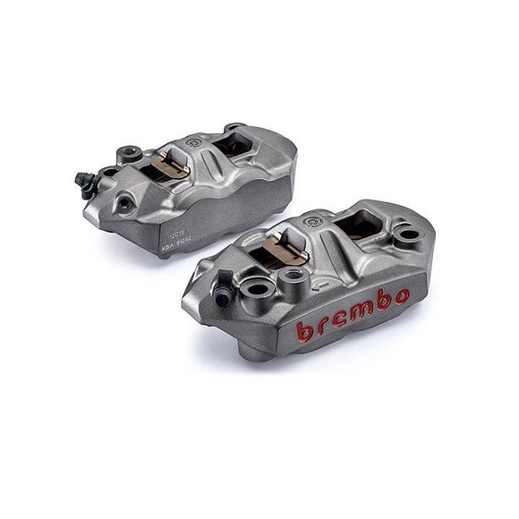 Brembo M4 108MM Radial Caliper Kit with Pads - Nickel Finish