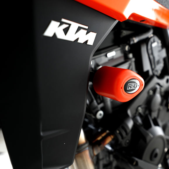 Crash Protectors - Aero Style for KTM 790 Duke '18- '24 / 890R '20- '24, 990 DUKE 2024 (Orange)
