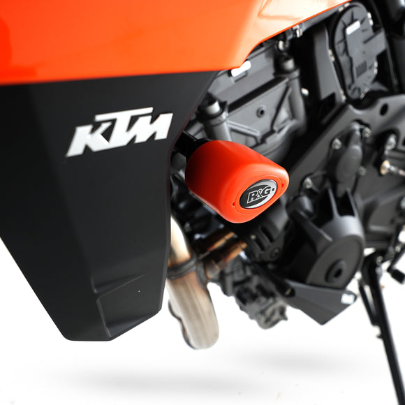 Crash Protectors - Aero Style for KTM 790 Duke '18- '24 / 890R '20- '24, 990 DUKE 2024 (Orange)