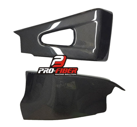 HONDA CB 600RR (03-04) PRO FIBER CARBON SWINGARM COVERS (GLOSSY)