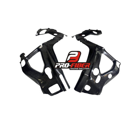 BMW S1000 RR (19-22) PRO FIBER CARBON FRAME COVERS (GLOSSY)