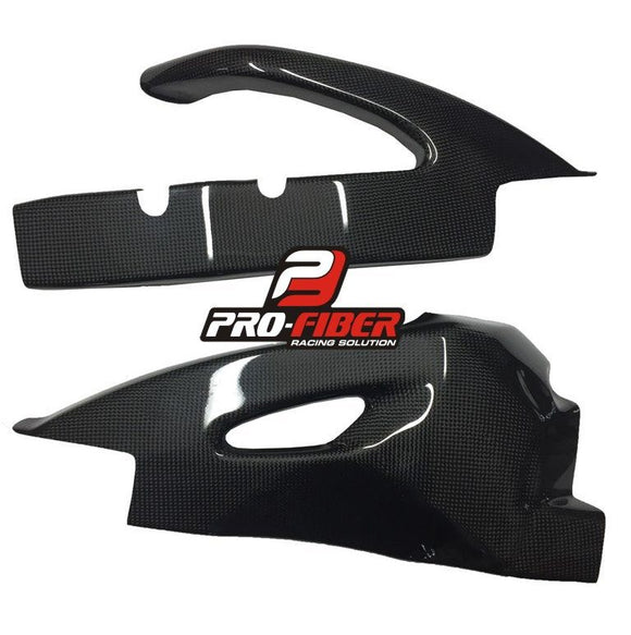 SUZUKI GSX-R 600 / 750 (08-10) PRO FIBER CARBON SWINGARM COVERS (GLOSSY)