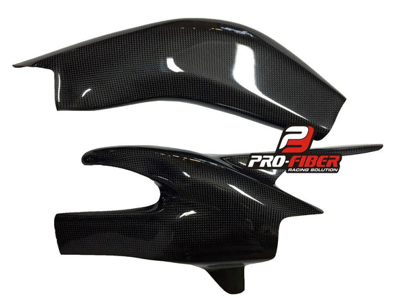 APRILIA RSV 1000 (98-03) PRO FIBER CARBON SWINGARM COVERS WITH CHAINGUARD (MATT)