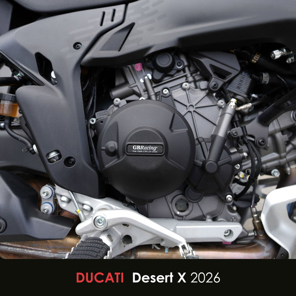 GB Racing Ducati Panigale V2 & V2 S 2025-2026; Streetfighter V2 & V2 S 2025-2026; Multistrada V2 & V2 S 2025-2026; Monster & Monster + 2026; Desert X 2026; Hypermotard V2 V2 SP 2026 Stock Secondary Engine Cover - Clutch/Gearbox