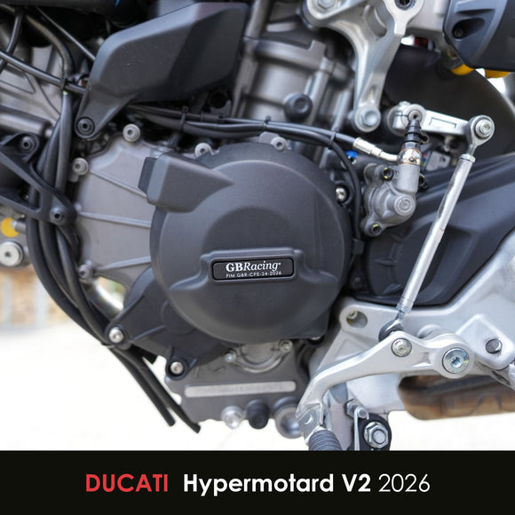 GB Racing Ducati Hypermotard V2 V2 SP 2026; Desert X 2026; Monster & Monster + 2026; Multistrada V2 & V2 S 2025-2026; Streetfighter V2 & V2 S 2025-2026; Panigale V2 & V2 S 2025-2026 Stock Secondary Engine Cover - Alternator/Generator