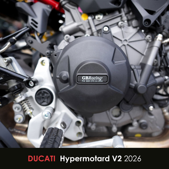 GB Racing Ducati Panigale V2 & V2 S 2025-2026; Streetfighter V2 & V2 S 2025-2026; Multistrada V2 & V2 S 2025-2026; Monster & Monster + 2026; Desert X 2026; Hypermotard V2 V2 SP 2026 Stock Secondary Engine Cover Set