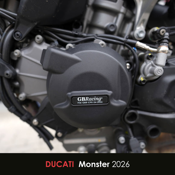 GB Racing Ducati Hypermotard V2 V2 SP 2026; Desert X 2026; Monster & Monster + 2026; Multistrada V2 & V2 S 2025-2026; Streetfighter V2 & V2 S 2025-2026; Panigale V2 & V2 S 2025-2026 Stock Secondary Engine Cover - Alternator/Generator