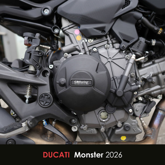 GB Racing Ducati Panigale V2 & V2 S 2025-2026; Streetfighter V2 & V2 S 2025-2026; Multistrada V2 & V2 S 2025-2026; Monster & Monster + 2026; Desert X 2026; Hypermotard V2 V2 SP 2026 Stock Secondary Engine Cover - Clutch/Gearbox