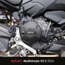GB Racing Ducati Panigale V2 & V2 S 2025-2026; Streetfighter V2 & V2 S 2025-2026; Multistrada V2 & V2 S 2025-2026; Monster & Monster + 2026; Desert X 2026; Hypermotard V2 V2 SP 2026 Stock Secondary Engine Cover - Clutch/Gearbox