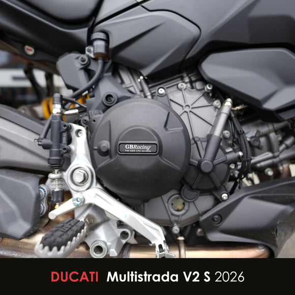 GB Racing Ducati Panigale V2 & V2 S 2025-2026; Streetfighter V2 & V2 S 2025-2026; Multistrada V2 & V2 S 2025-2026; Monster & Monster + 2026; Desert X 2026; Hypermotard V2 V2 SP 2026 Stock Secondary Engine Cover Set