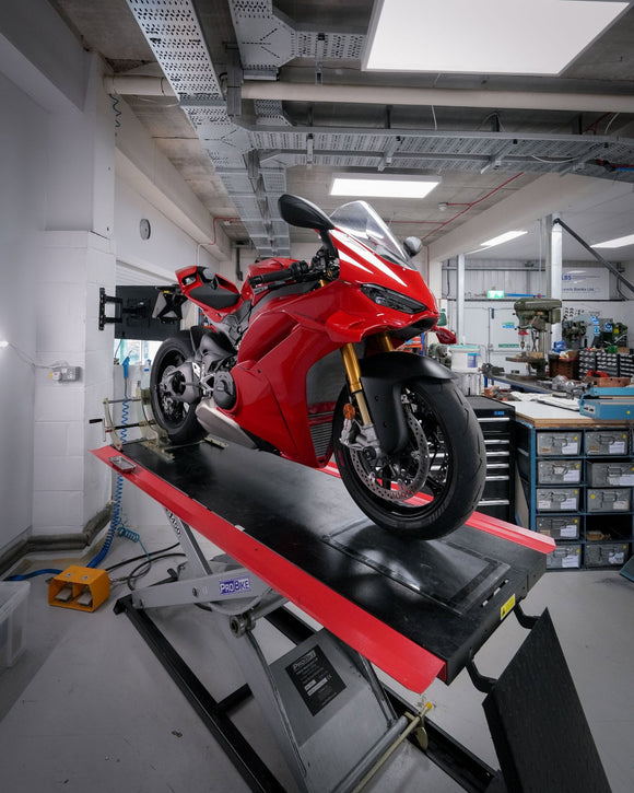 GB Racing Ducati Panigale V4 & V4 S 2025-2026; Streetfighter V4 & V4 S 2025-2026; Monster + & Monster SP 2021-2025; Hypermotard 698 Mono 2024-2026; Panigale V4 R 2026 Spindle Protector - Front RHS