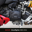 GB Racing Ducati Hypermotard V2 V2 SP 2026; Desert X 2026; Monster & Monster + 2026; Multistrada V2 & V2 S 2025-2026; Streetfighter V2 & V2 S 2025-2026; Panigale V2 & V2 S 2025-2026 Stock Secondary Engine Cover - Alternator/Generator