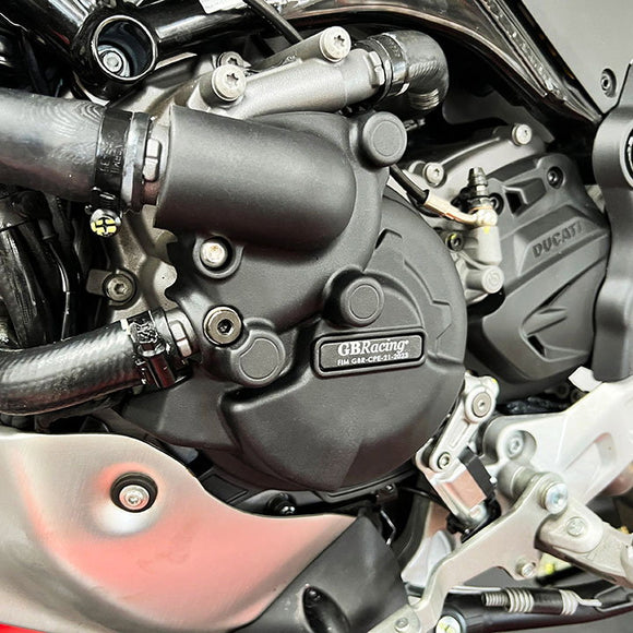 GB Racing Ducati Multistrada V2 2021-2024; DesertX 2021-2025; Monster + & Monster SP 2021-2025; Hypermotard 950 950 SP 950 RVE 2019-2025 Stock Secondary Engine Cover - Alternator/Generator