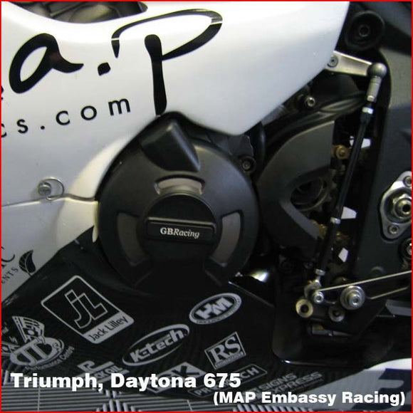 GB Racing Triumph Daytona 675 2006-2010; Street Triple (R) 2007-2010 Stock Secondary Engine Cover - Alternator/Generator