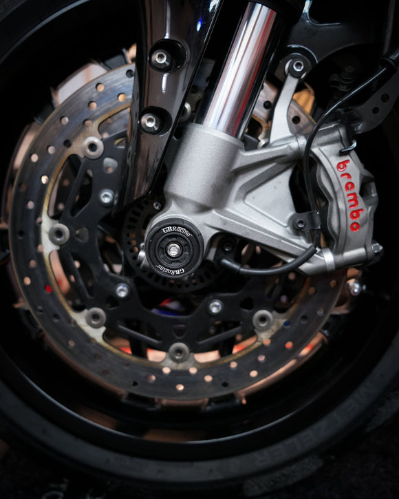 GB Racing Yamaha / Ducati YZF-R1 & R1M 2015-2026; Streetfighter V4 & V4 S 2025-2026; Panigale V4 & V4 S 2025-2026; YZF-R9 2025-2026; Panigale V4 R 2026; MT-10 2015-2026 Spindle Protector - Front LHS / Rear RHS